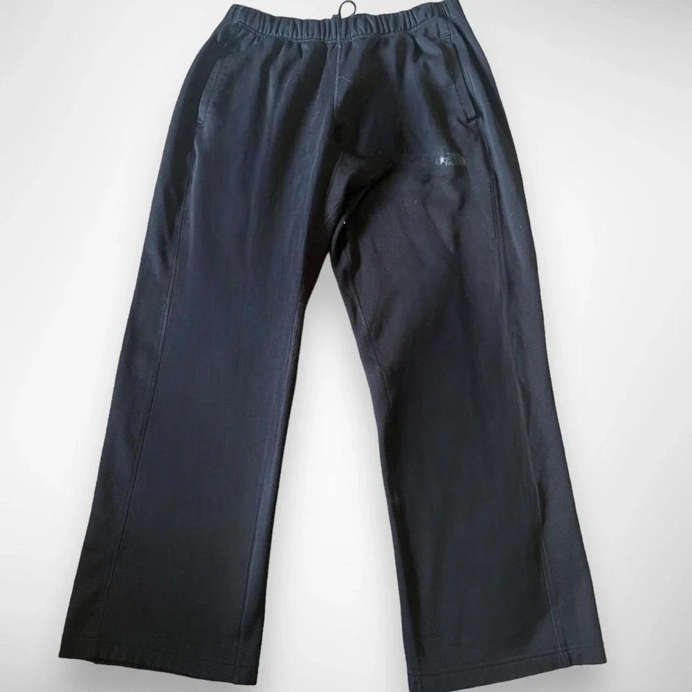 THE NORTH FACE Men's Black Wide Leg Sweatpants Large | EUC - Picture 1 of 8